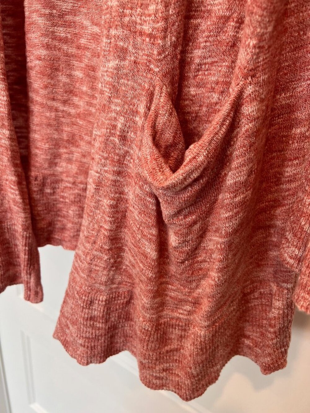 Madewell Summer Ryder Cardigan Sweater in Heathered Rose, Size Large - Picture 4 of 7